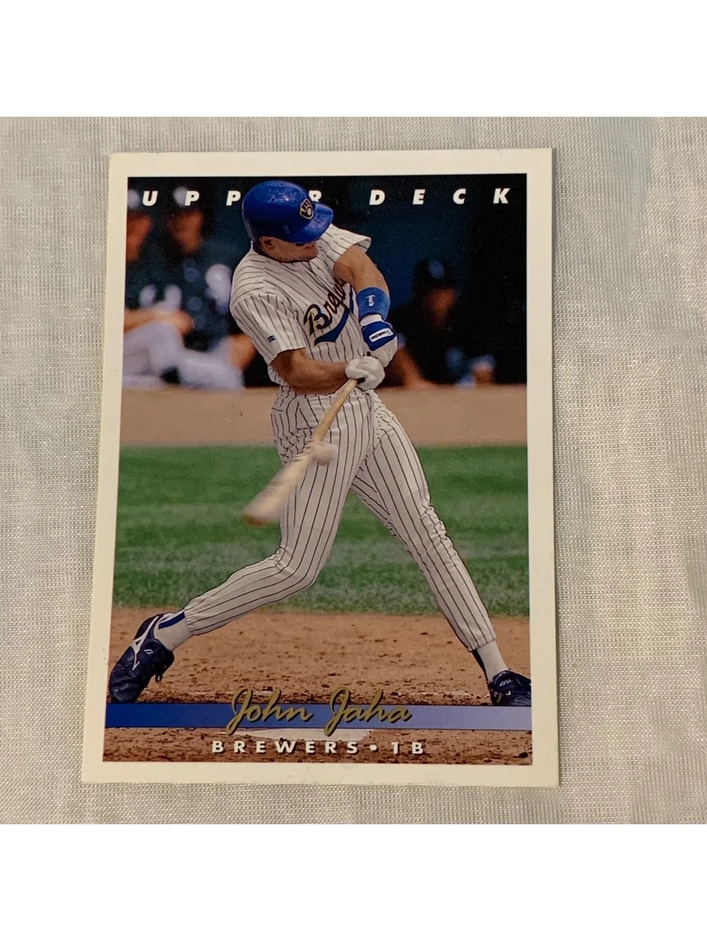 1993 Upper Deck #177 John Jaha Milwaukee Brewers MLB Baseball Card Vintage